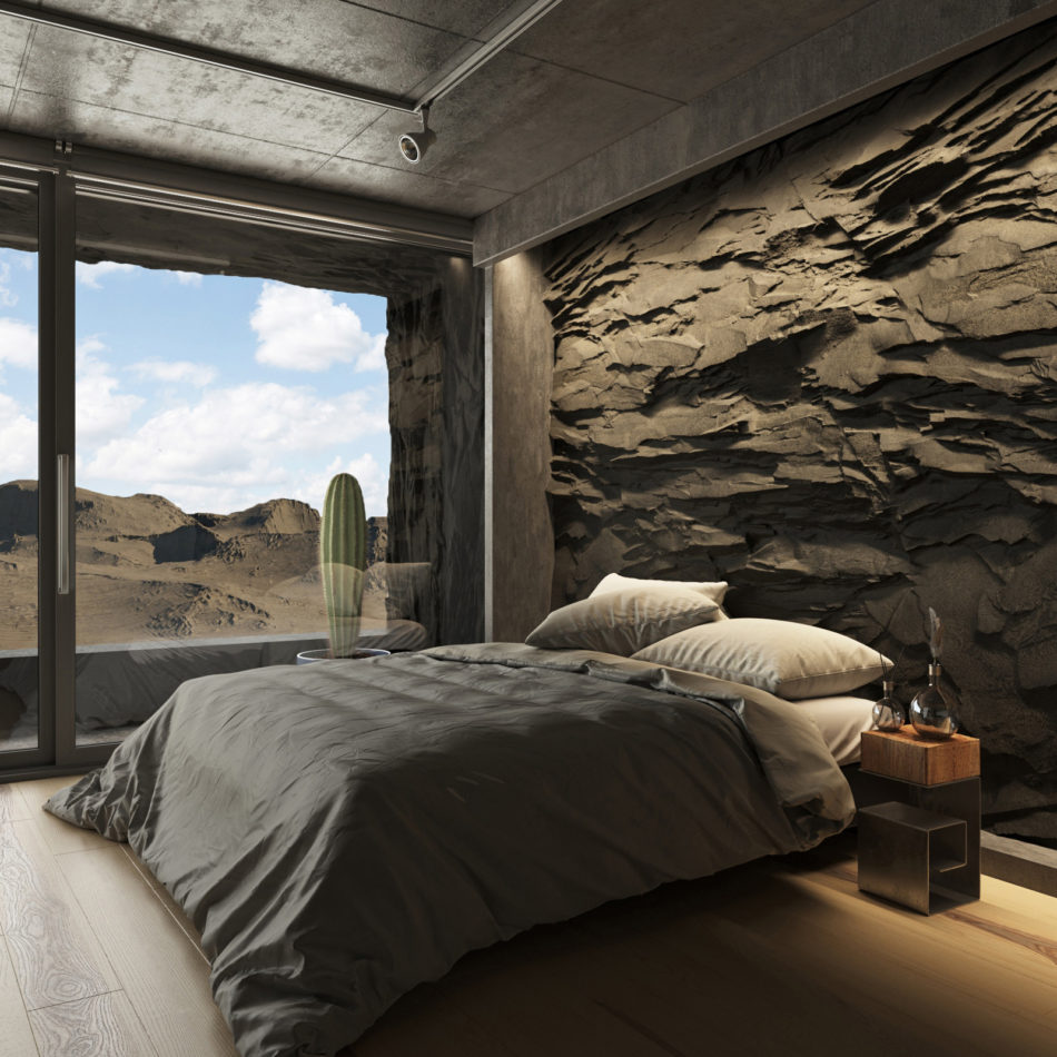 Mini Apartments In The Middle Of Desert Project and rendering - Environment 3D